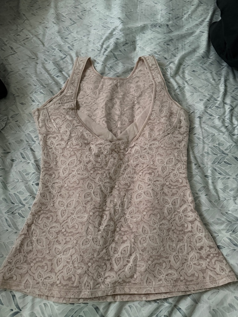 Bali Lace Overlay Tank shape-wear - Light Pink